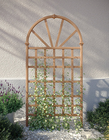 Rustic Wood-Grain WPC Pergola for Garden Landscaping