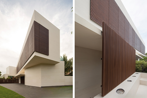Architectural WPC Wall Panels - Sleek Composite Exterior Panels for Modern Building Facades