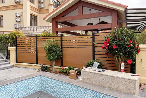 Sealed WPC Fence for Private Garden (Real Shot)