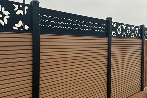 Weather-Resistant WPC Fence for Commercial Plaza